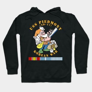 USS Piedmont (AD-17) w KOREA SVC - Korean War Hoodie